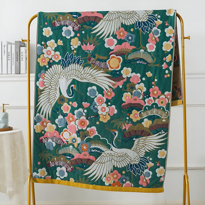 Soft Floral Pattern Bath Towel