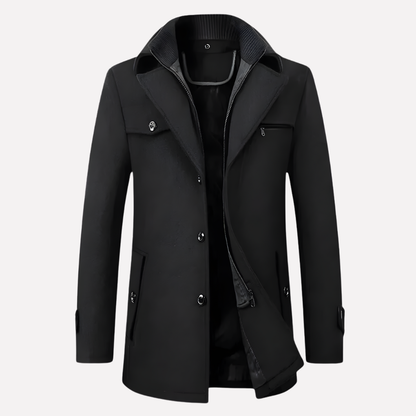 Warm Luxury Wool Mens Overcoat