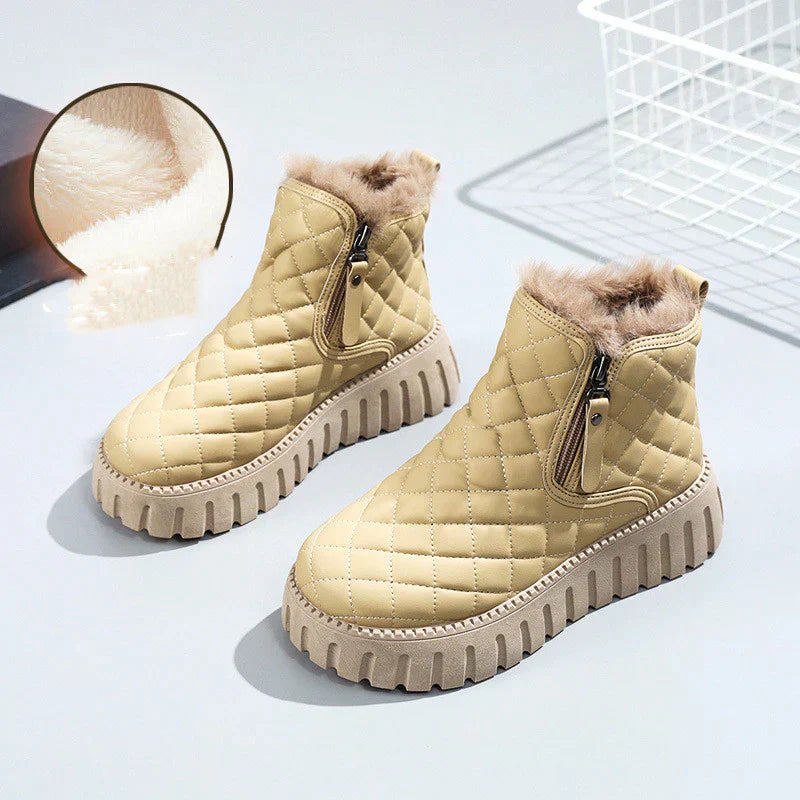 Soft Faux Fur Insulated Ankle Boots for Women