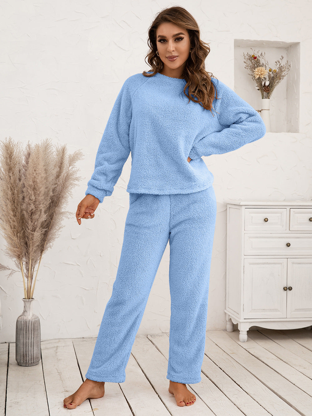 Cozy Plush Long Sleeve Loungewear Set