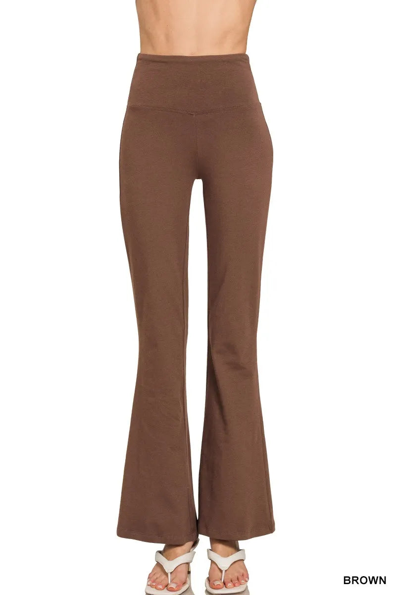 Comfortable High Waist Yoga Flare Pants - EasyApparels