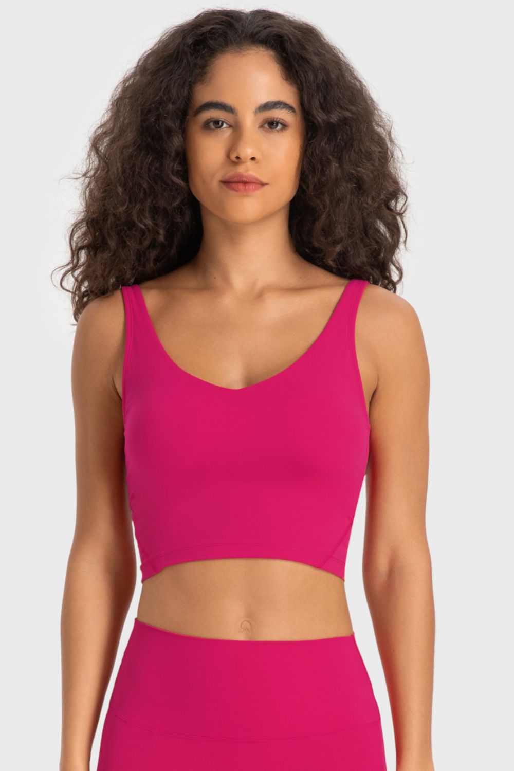 Low Cut Seamless Crop Top Sports Bra - EasyApparels