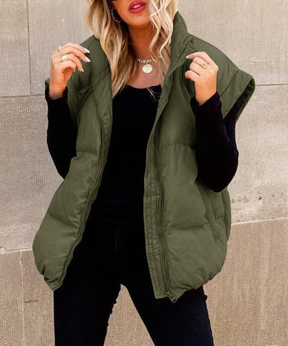 Warm Padded Women's Zip Vest
