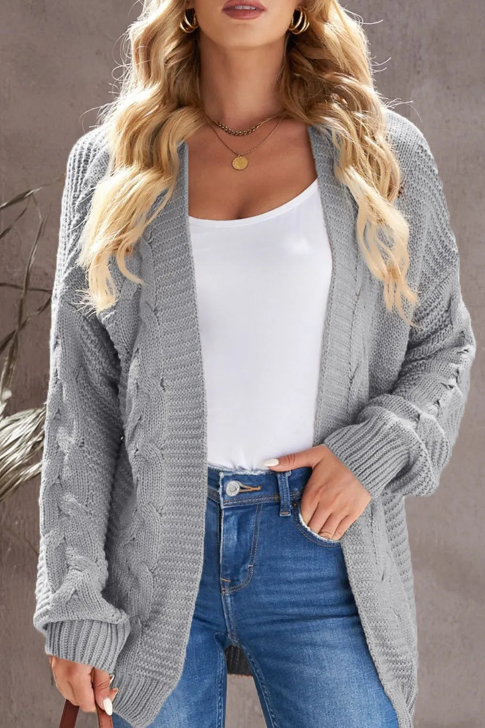 Cozy Oversized Knit Open Cardigan