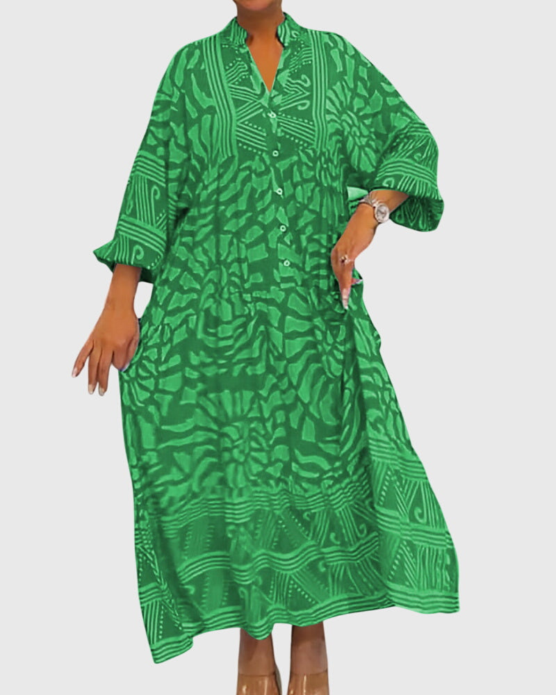 Stylish Maxi Dress With Floral Pattern