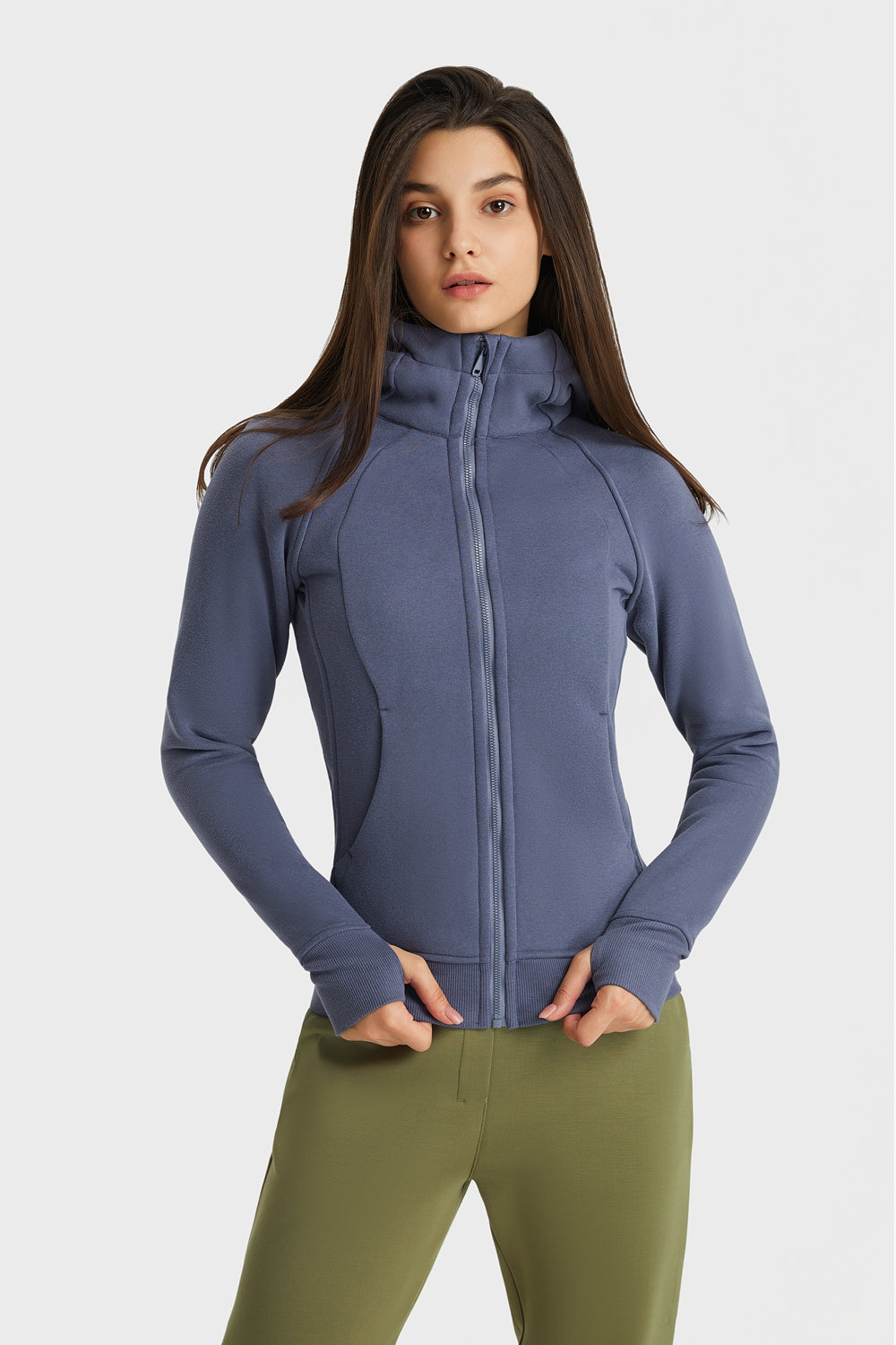 Waterproof Zipper Hooded Athletic Jacket