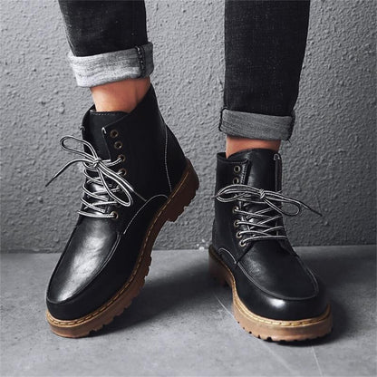 Tough Leather Ankle Boots for Men