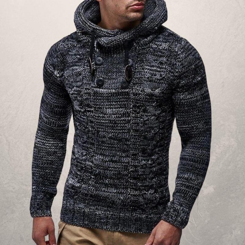 Cozy Crew Neck Men's Cable Sweater