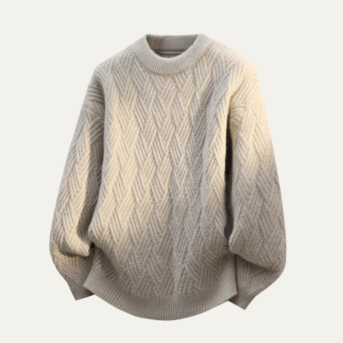 Comfortable Mens Classic Crew Neck Knit Sweater