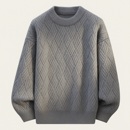 Comfortable Mens Classic Crew Neck Knit Sweater - Vossary