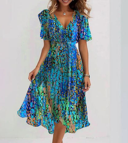 Colorful Summer Dress With Vibrant Print