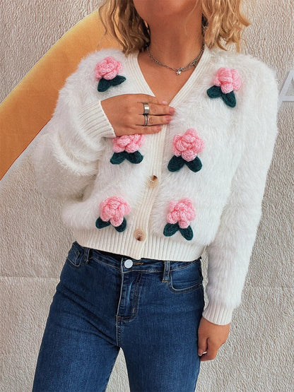 Pastel Soft Button Front Sweater