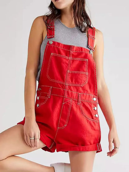 Comfortable Fit Relaxed Denim dungarees - EasyApparels