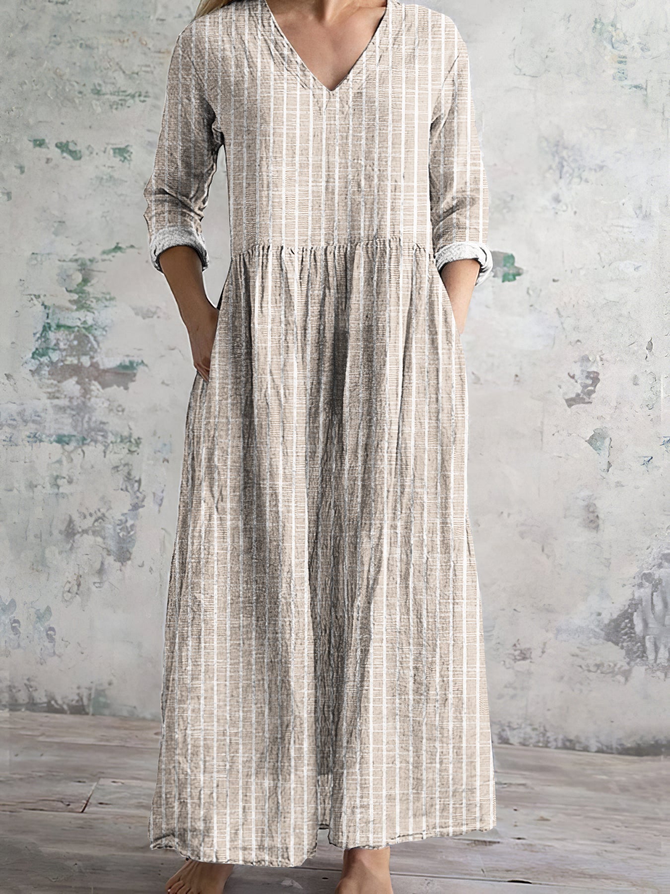 Comfortable Striped Maxi Dress for Women