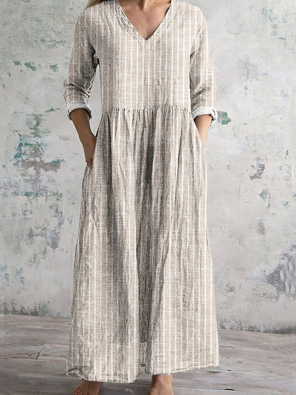 Comfortable Striped Maxi Dress for Women