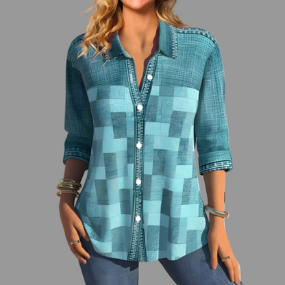 Classic Button Front Casual Blouse