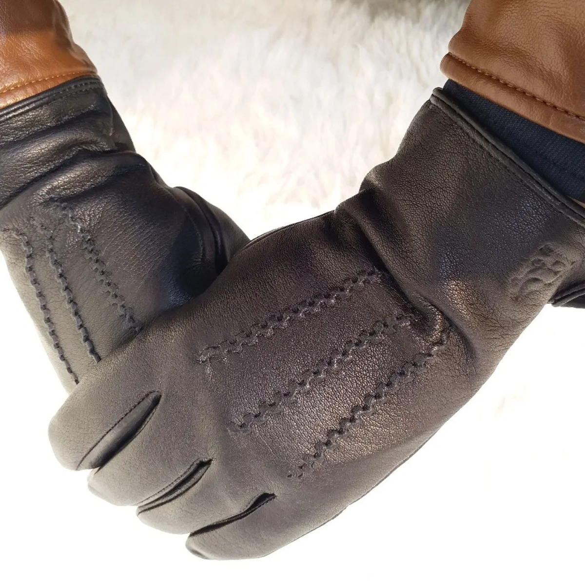 Insulated Men's Genuine Leather Gloves