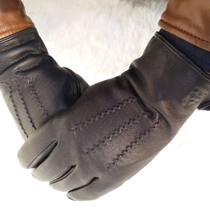 Insulated Men's Genuine Leather Gloves