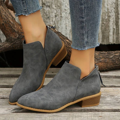Comfy Women's Flat Slip On Ankle Boots