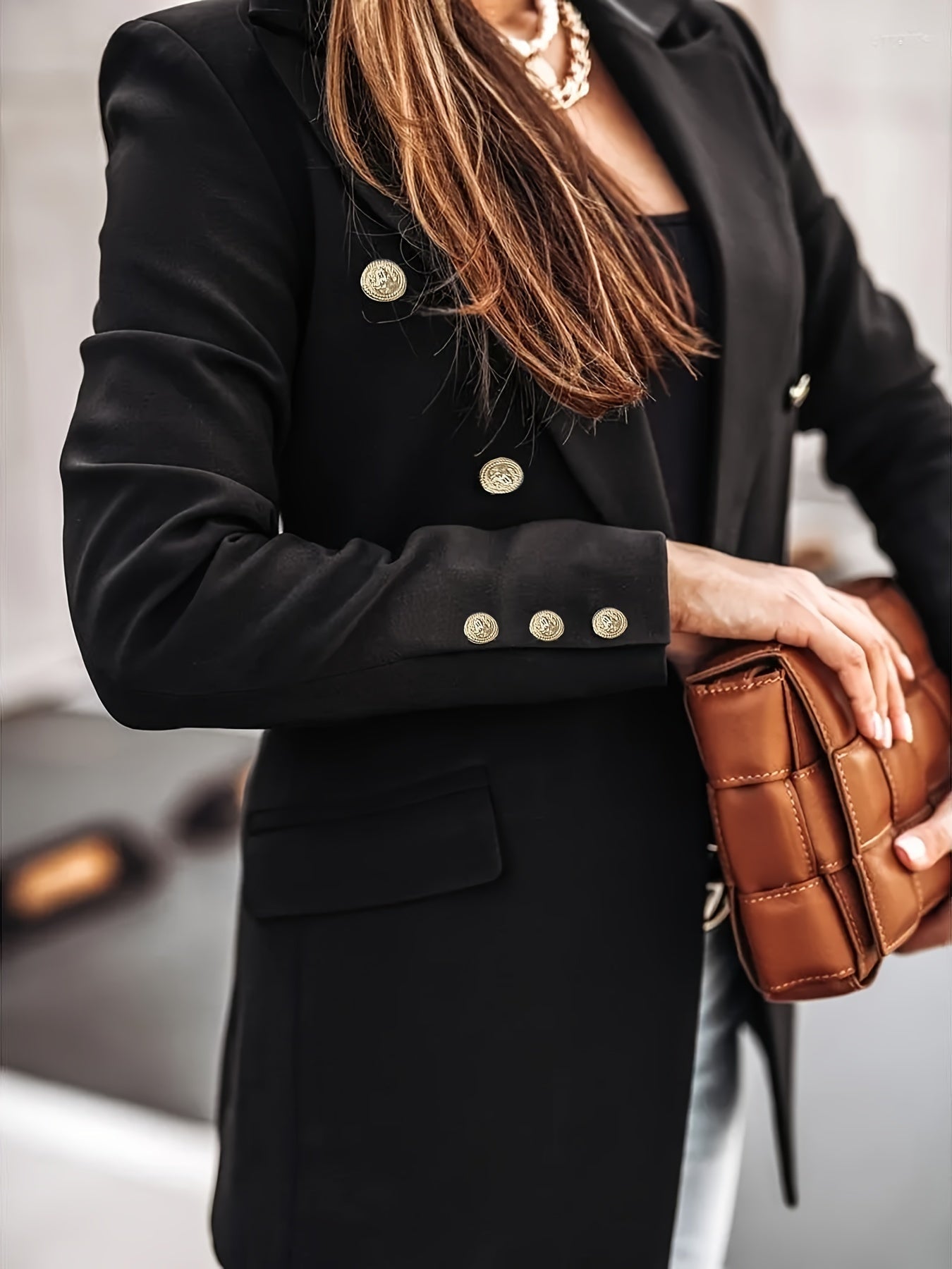 Classic Fit Ladies Jacket with Button Front