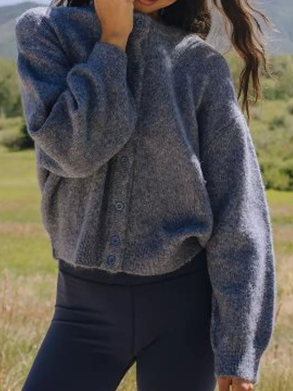Classic Fit Long Sleeve Button Cardigan