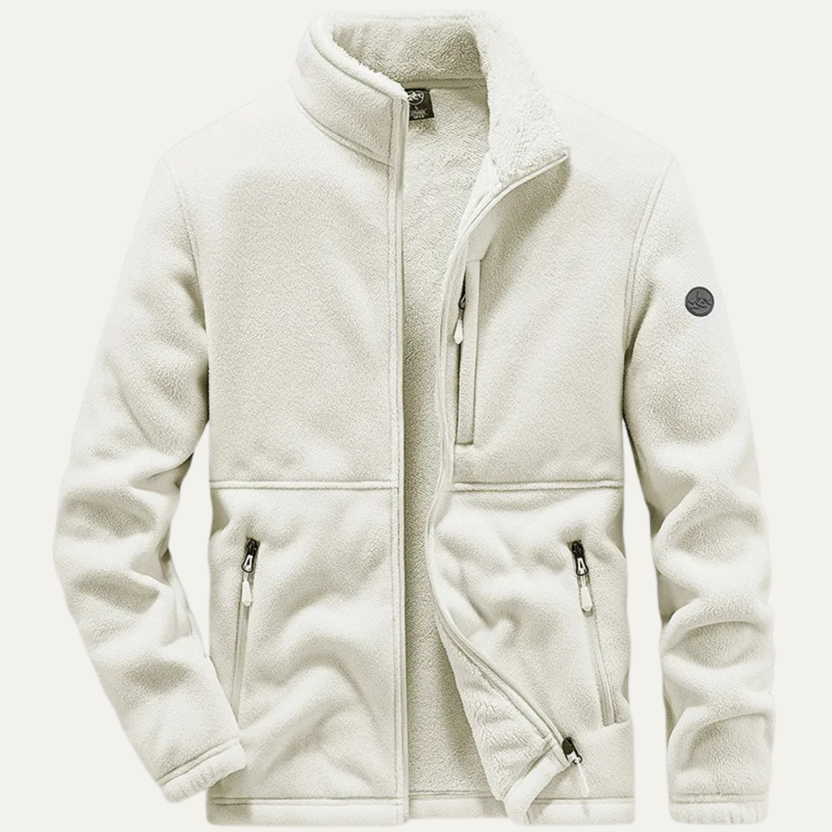 Warm Mens Fleece Zip Up Jacket with Pockets - Vossary