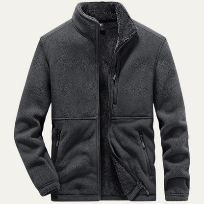 Warm Mens Fleece Zip Up Jacket with Pockets