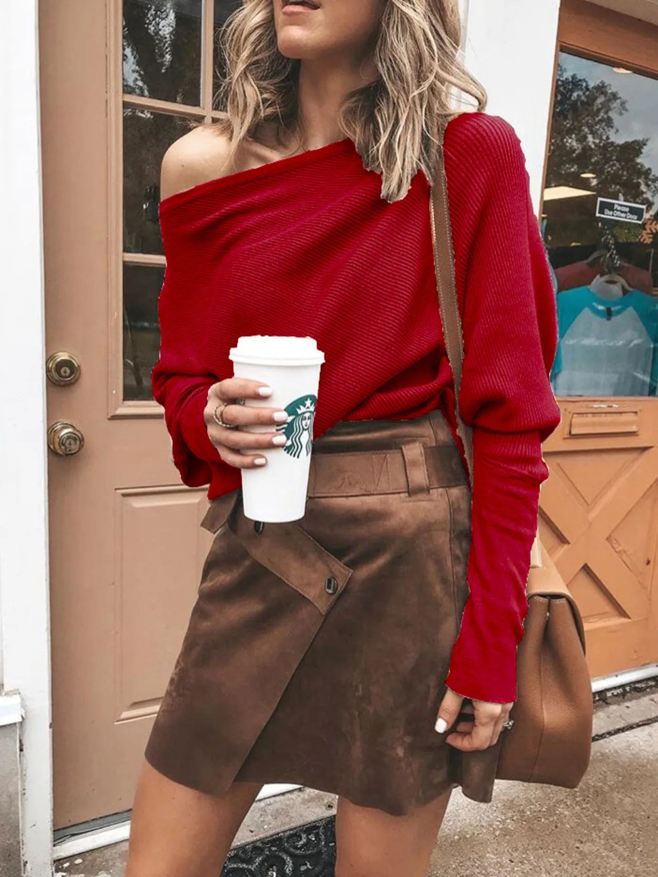 Oversized Asymmetric Knit Sweater for Women