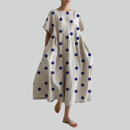 Casual Women's Short Sleeve Flowy Maxi Dress