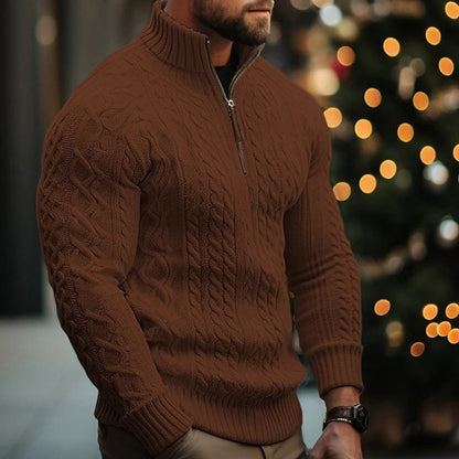 Soft Men's Cable Knit Winter Sweater