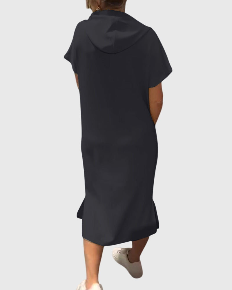Comfortable Hooded Sweat Dress