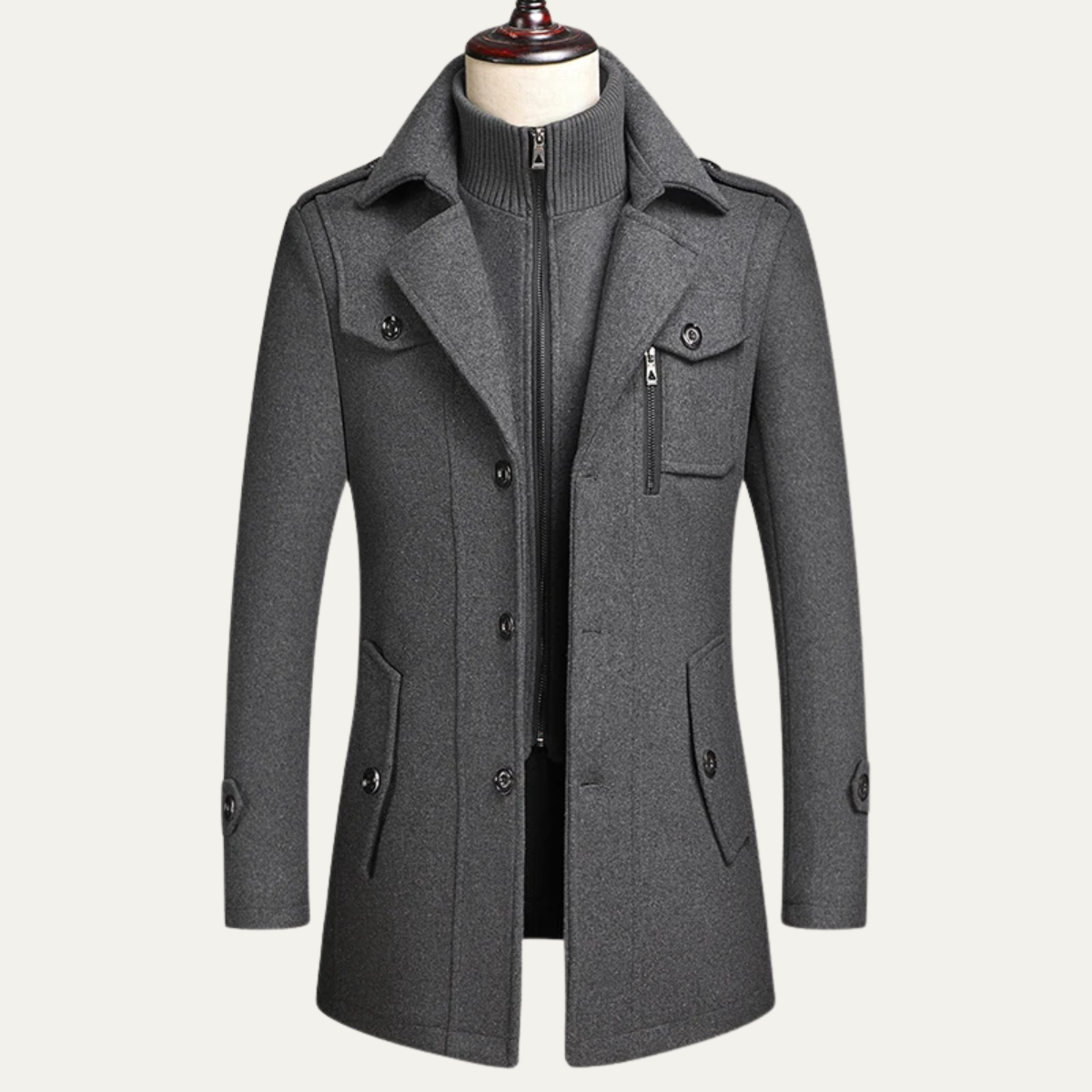 Classic Warm Wool Men's Winter Coat