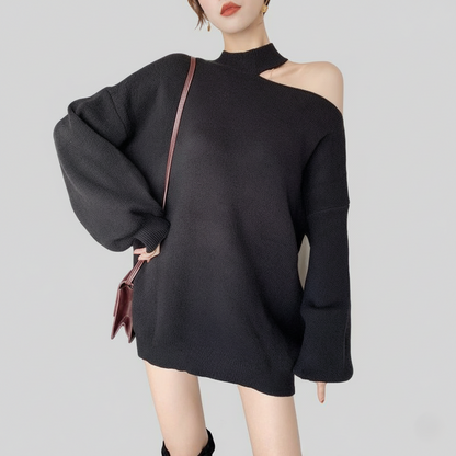 Casual Off Shoulder Women's Pullover Sweater