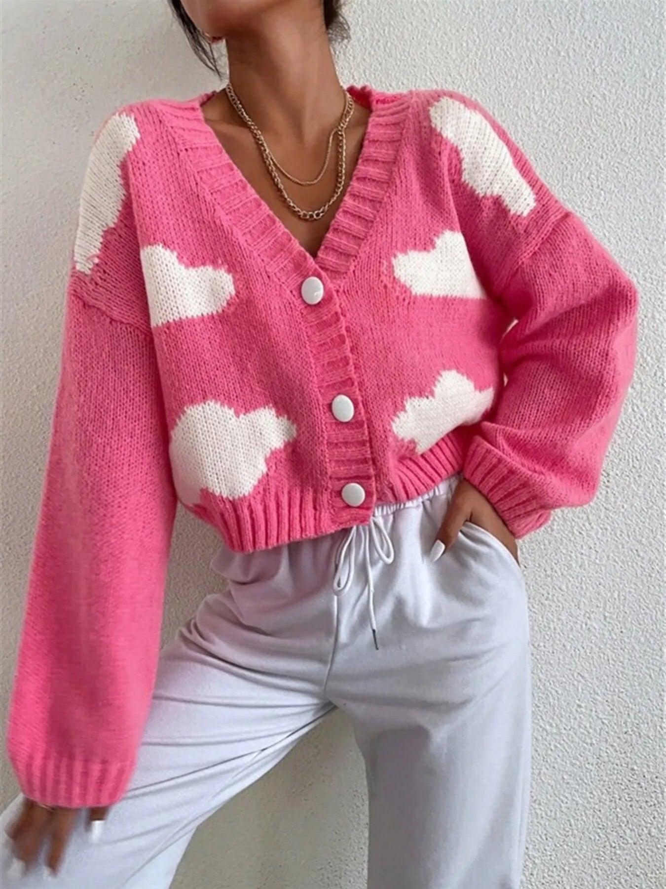 Colorful Soft Cropped Open Front Cardigan - EasyApparels