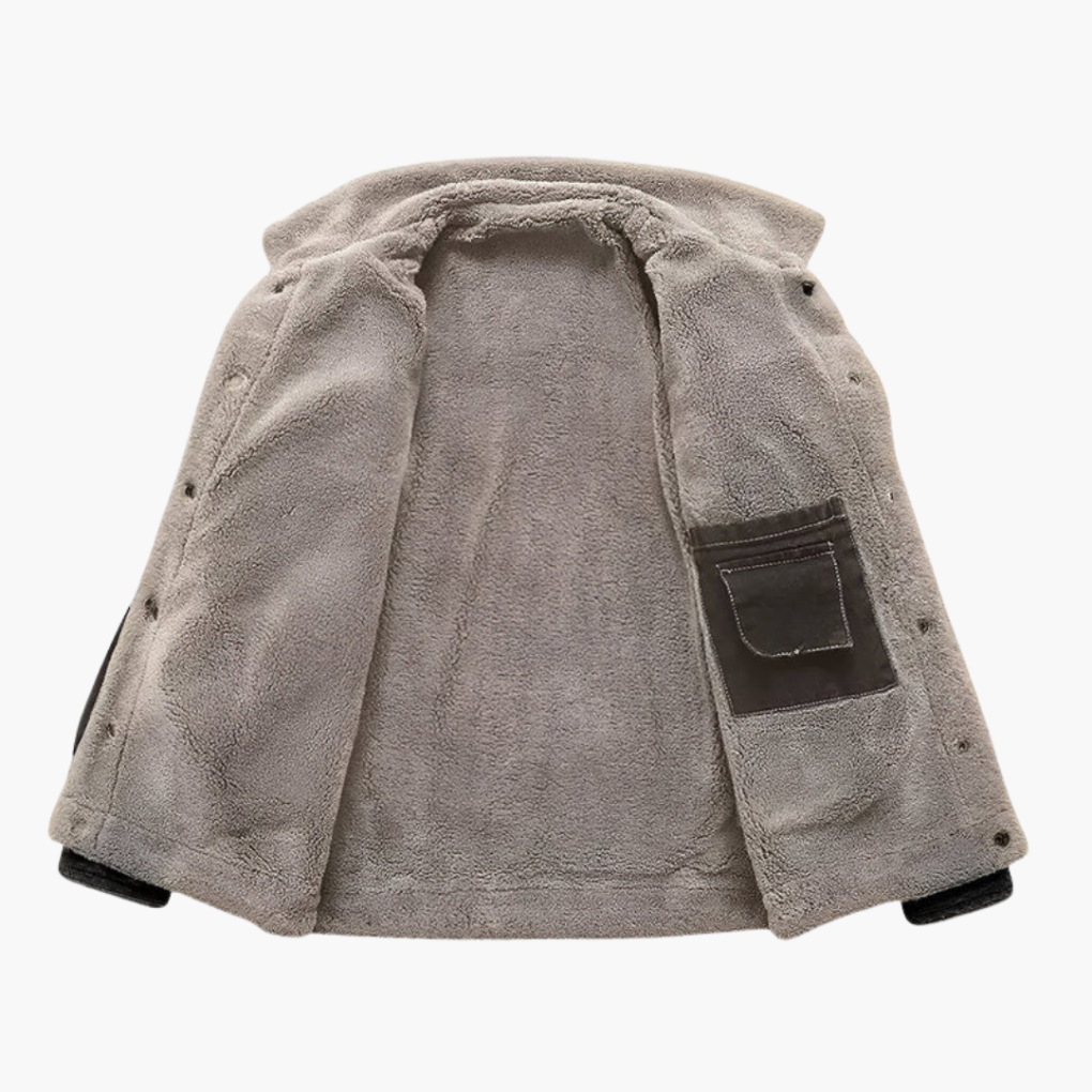 Warm Insulated Denim Jacket