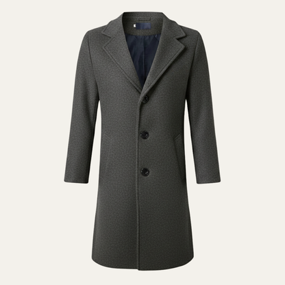 Classic Men's Wool Long Double Breasted Coat