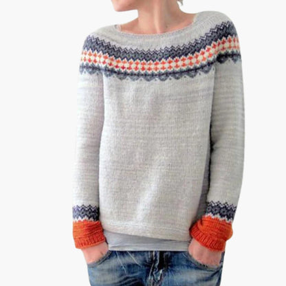 Ladies' Crew Neck Forest Print Sweater