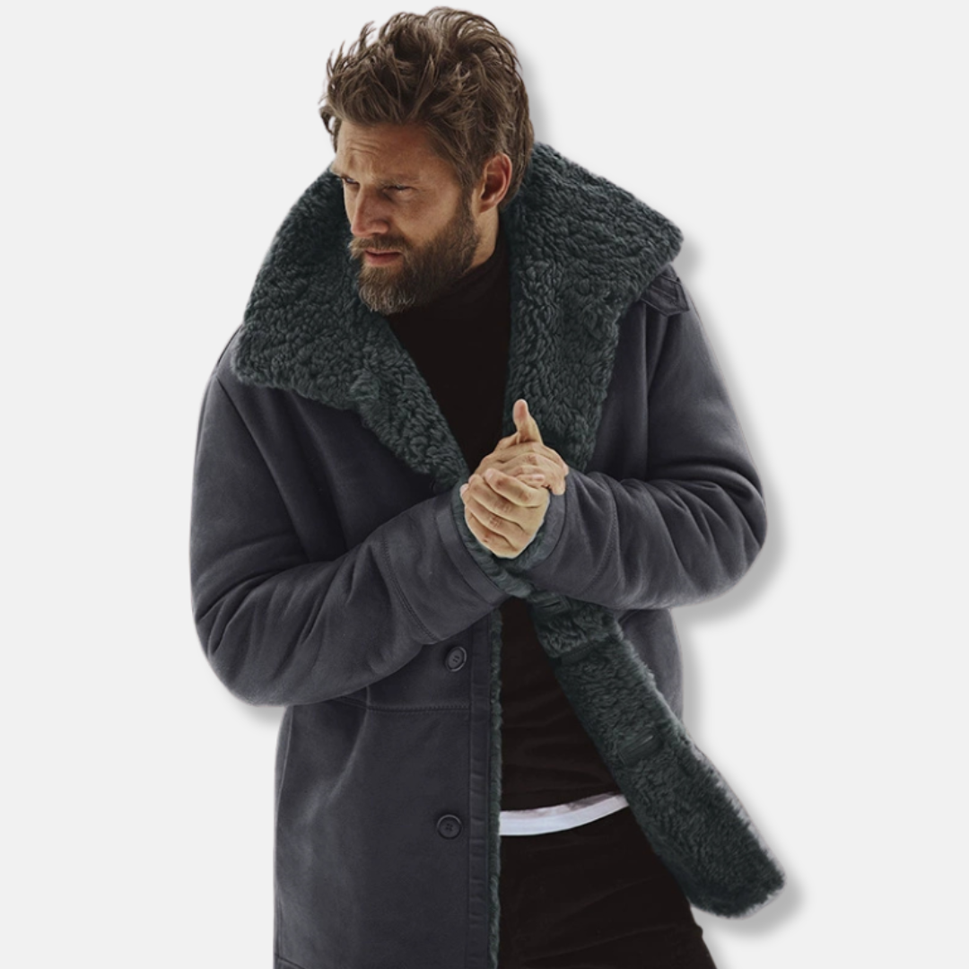 Casual Men's Mid Length Wool Coat