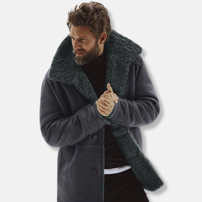 Casual Men's Mid Length Wool Coat