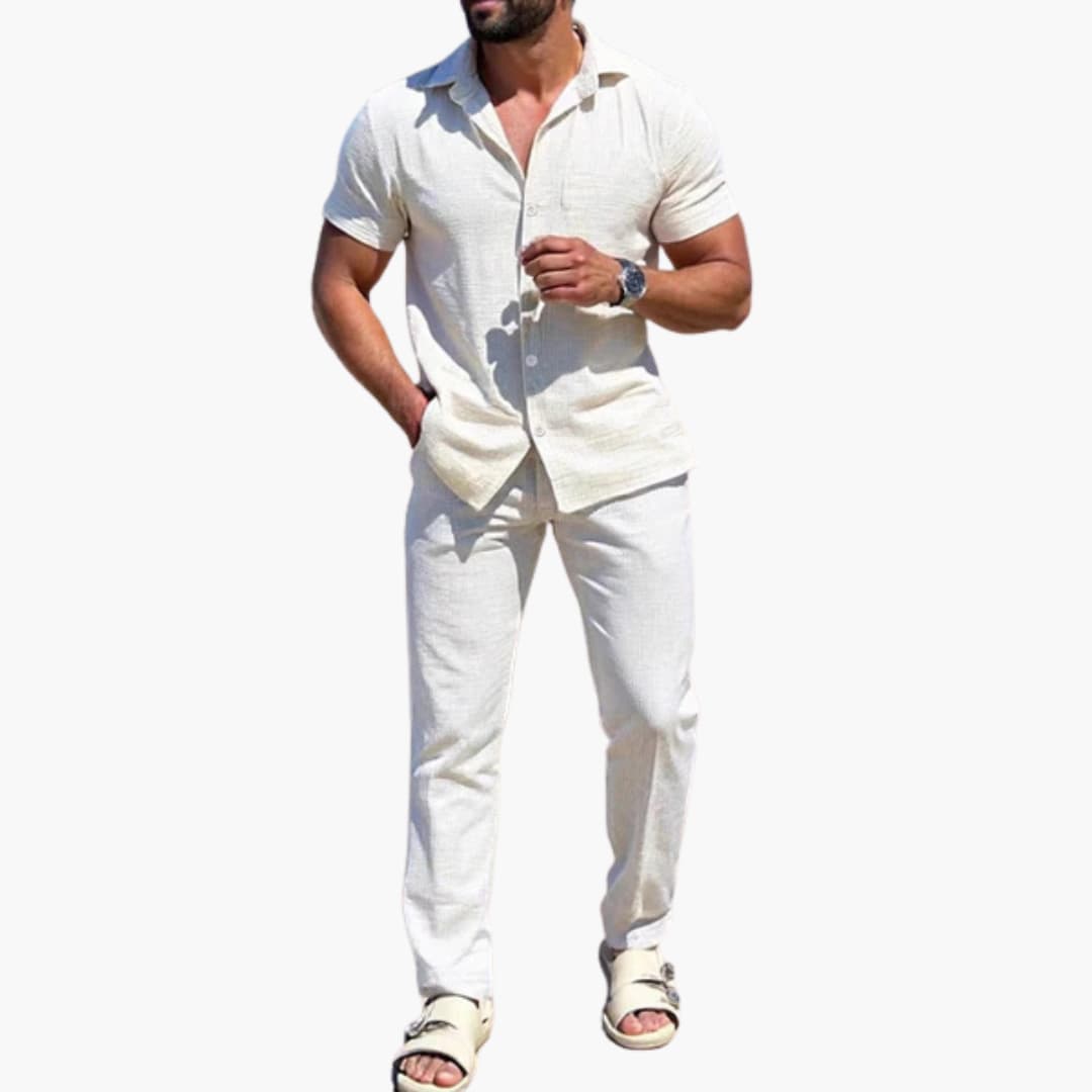 Comfortable Mens Casual Shorts Set - Vossary