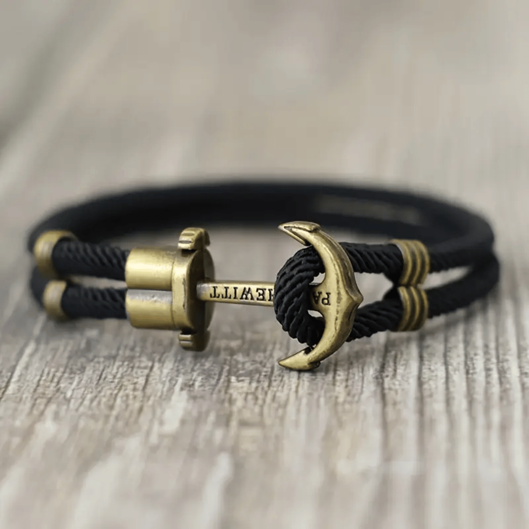 Nautical Navy Anchor Cord Bracelet