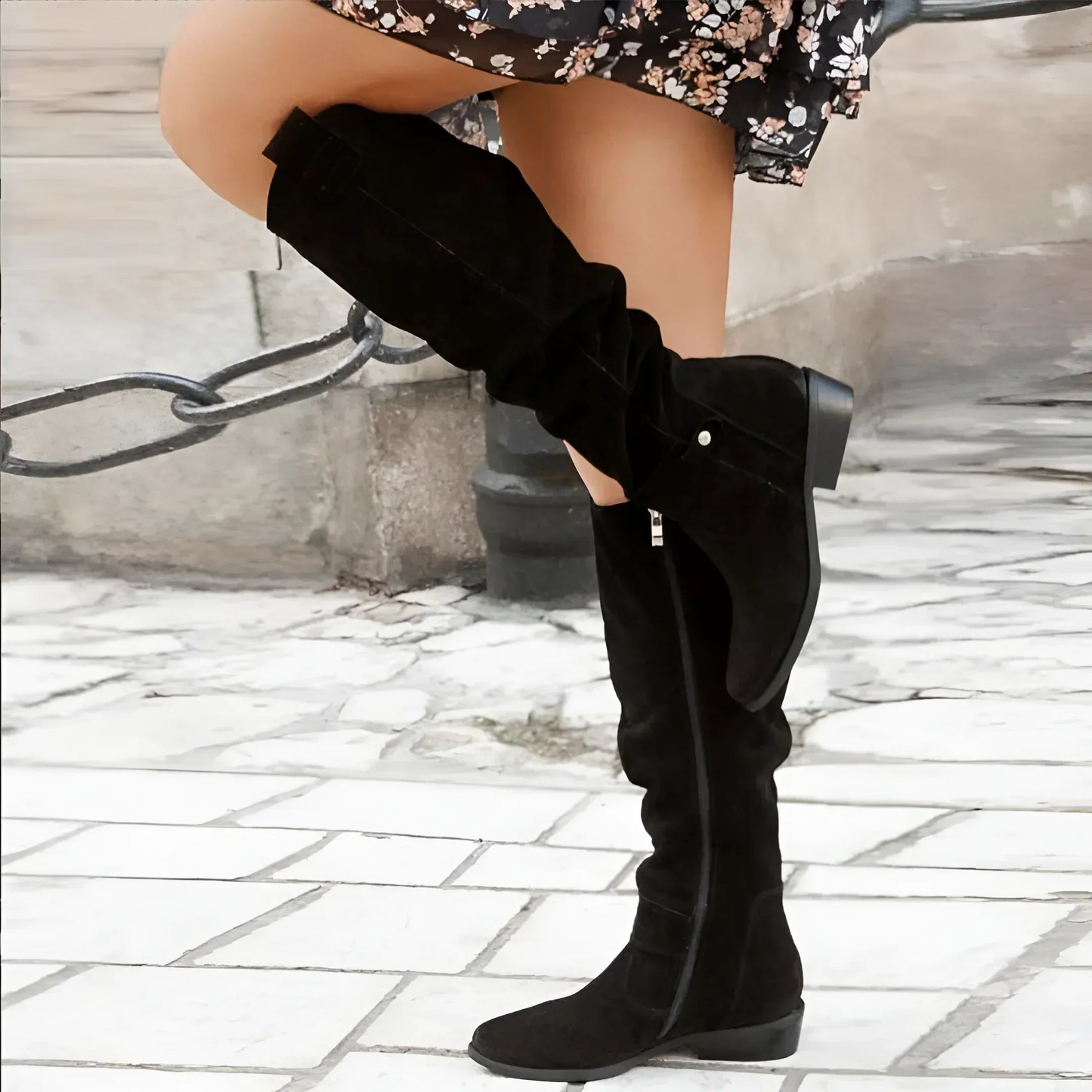 Luxurious Leather Mid Calf Boots