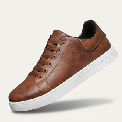 Leather Smart Comfortable Low Top Men's Shoes - Vossary