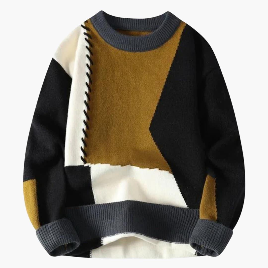 Cozy Plaid Mens Sweater for Winter