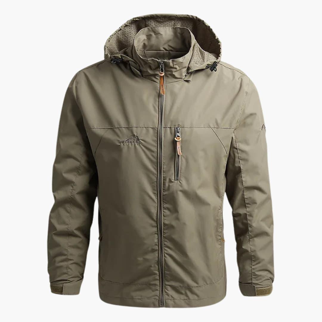 Waterproof Zip Up Mens Parka Jacket with Pockets