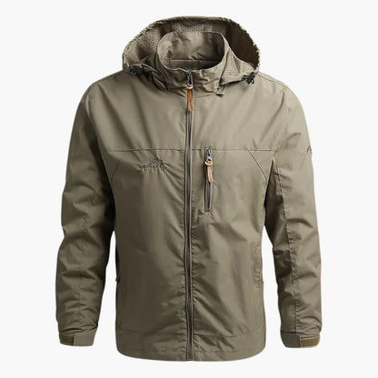 Waterproof Zip Up Mens Parka Jacket with Pockets
