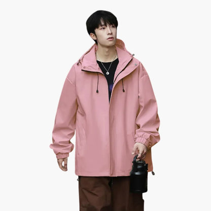 Waterproof Hoodie Jacket for Men with Zip Closure