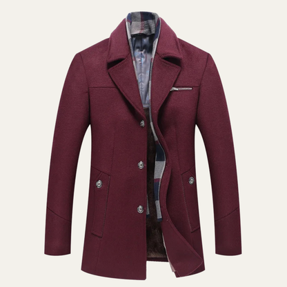 Classic Men's Wool Winter Overcoat