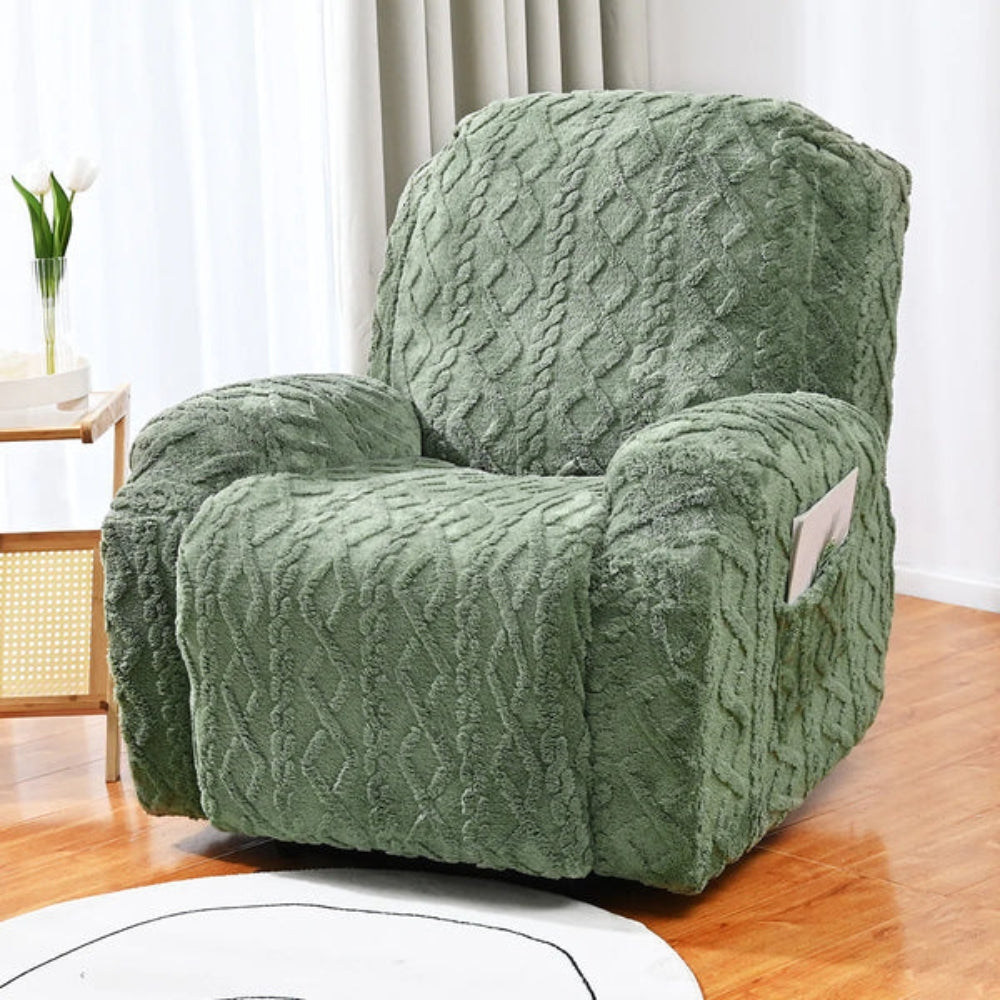 Cozy Fleece Recliner Slipcover for Winter Warmth - Vossary