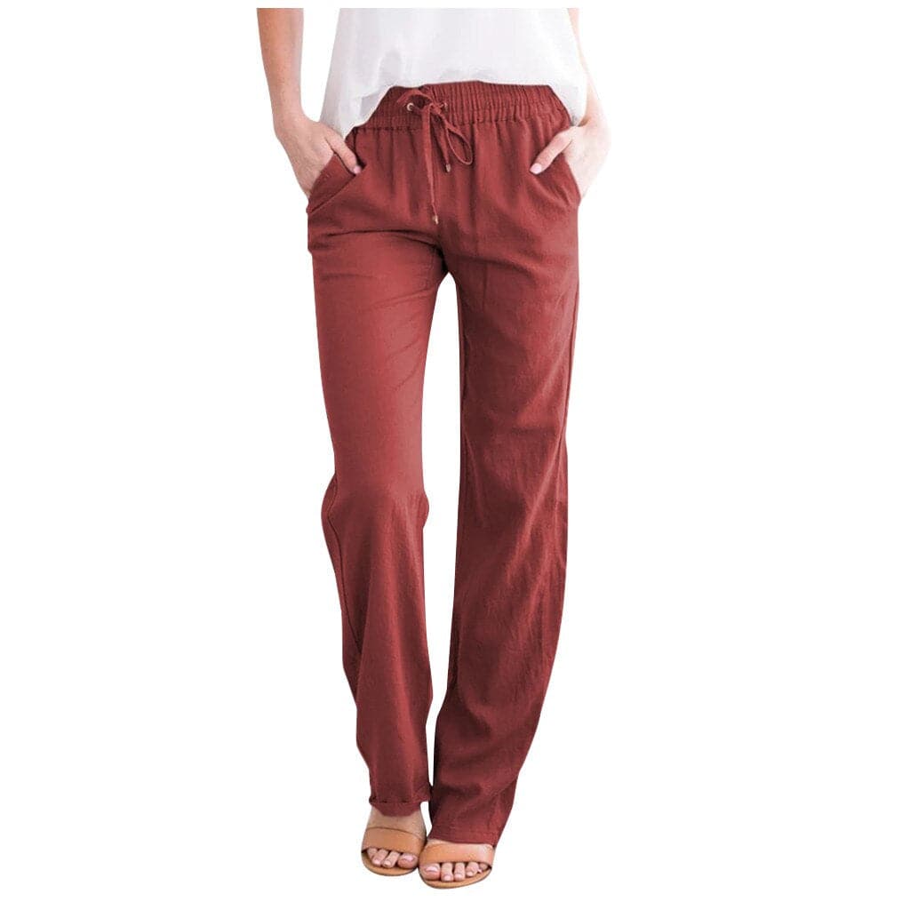 Comfortable Linen Loose Fit Drawstring Pants